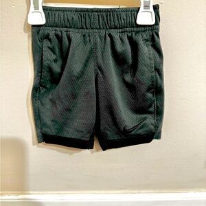 Nike | Toddler Boys Dri Fit Dark Gray & Black Athletic Shorts | Size 2T